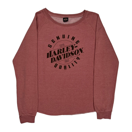 Harley Davidson Graphic Sweatshirt - XL Red Cotton