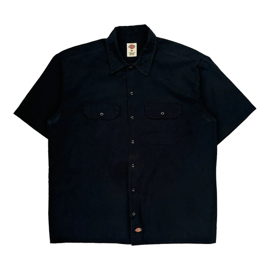 Dickies Short Sleeve Shirt - XL Black Polyester Blend