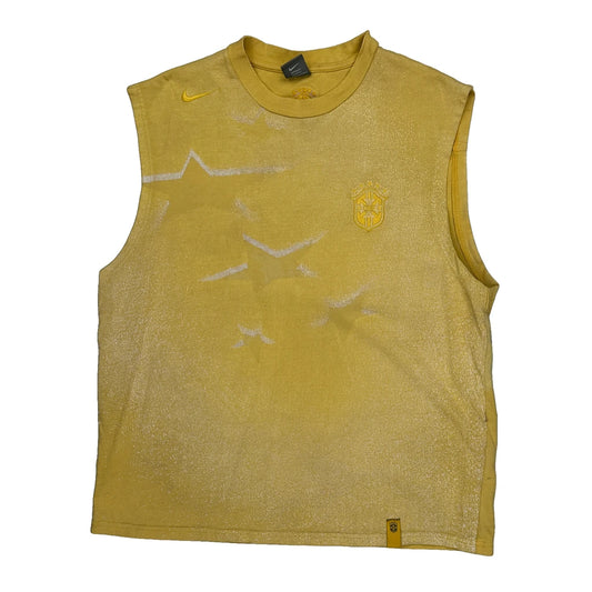 Brazil Nike Football Football Shirt - XL Yellow Cotton