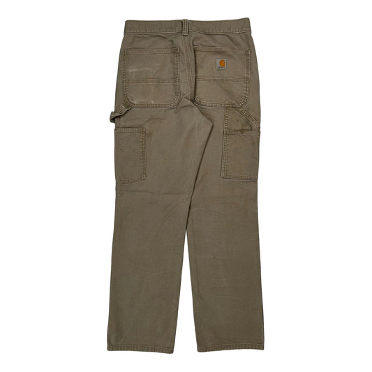 Carhartt Carpenter Trousers - 29W 32L Khaki Cotton