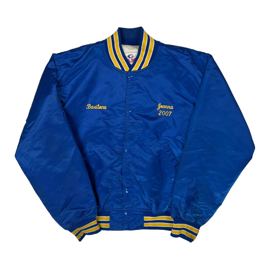 Vintage Penn Manor Marching Unit Game Varsity Jacket - Large Blue Polyester