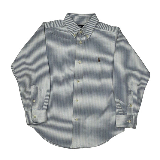 Age 6 Ralph Lauren Striped Shirt - XS Blue Cotton