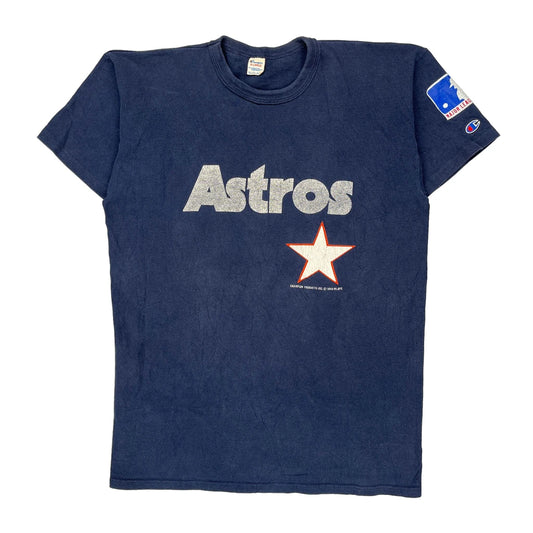 1980s Houston Astros Champion Mlb T-Shirt - XL Blue Cotton