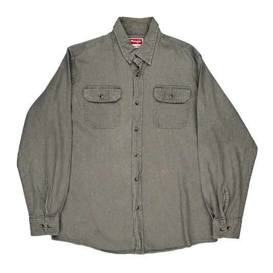 Wrangler Shirt - Medium Grey Cotton