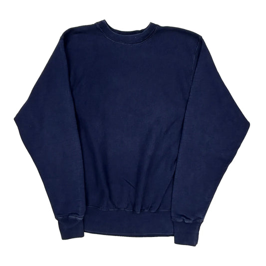 1990'S Blank Made In USA Soffe Sweatshirt - XL Navy Cotton Blend