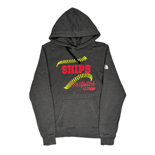 The North Face Graphic Hoodie - Medium Grey Cotton Blend