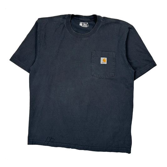 Carhartt T-Shirt - Medium Black Cotton
