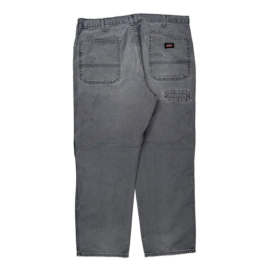 Dickies Double Knee Carpenter Trousers - 38W 30L Grey Cotton