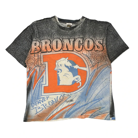 Denver Broncos Magic Johnson Single Stitch T-Shirt - XL Multicoloured Cotton