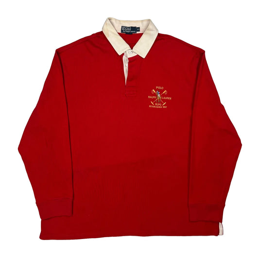 Polo By Ralph Lauren Rugby Shirt - XL Red Cotton