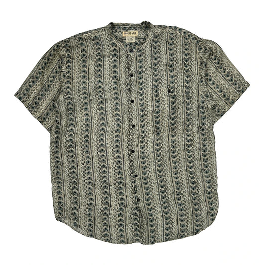 Montage Patterned Shirt - Large Multicoloured Silk