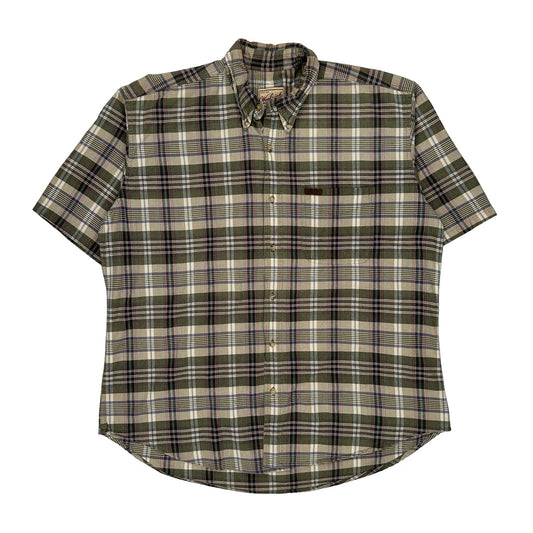 Woolrich Checked Short Sleeve Shirt - XL Multicoloured Cotton