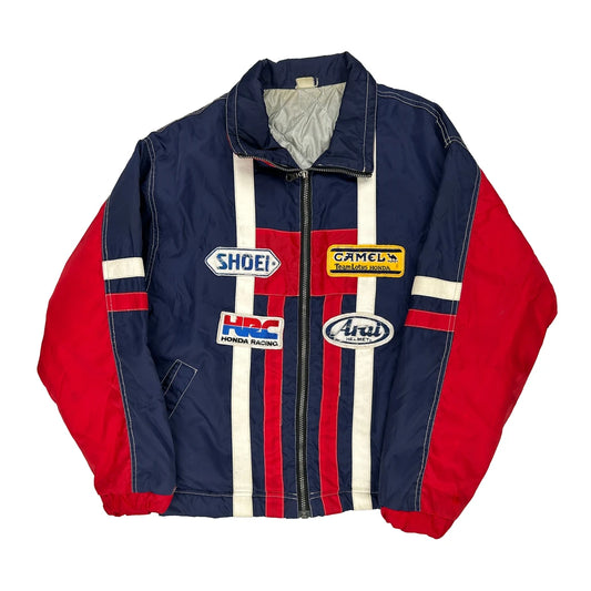 Honda Racing Bomber Jacket - Medium Blue Polyester