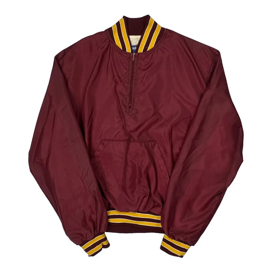 Vintage Holloway Varsity Jacket - XL Burgundy Polyester