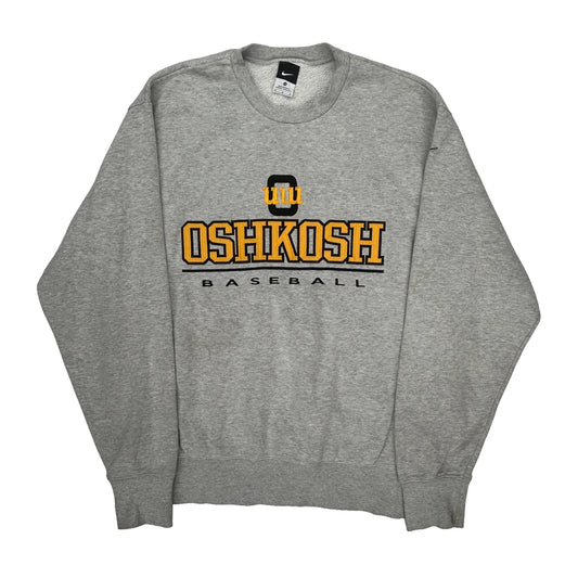 Oshkosh Baseball Nike College Sweatshirt - Medium Grey Cotton