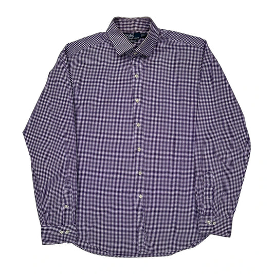 Polo By Ralph Lauren Checked Shirt - Large Purple Cotton