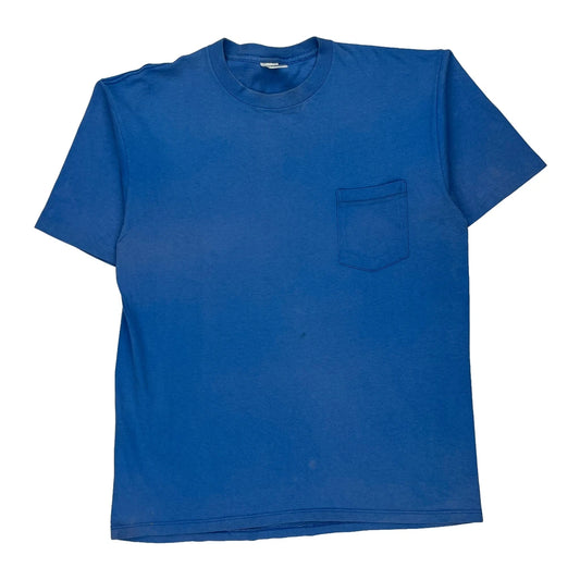 Single Stitch Towncraft T-Shirt - 2XL Blue Cotton