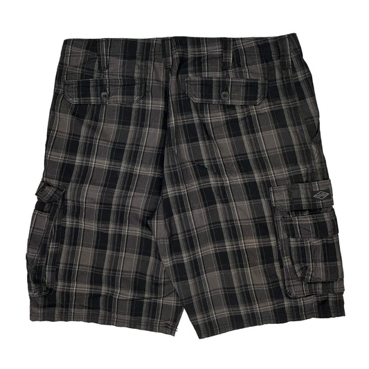 Lee Checked Cargo Shorts - 40W 11L Grey Cotton