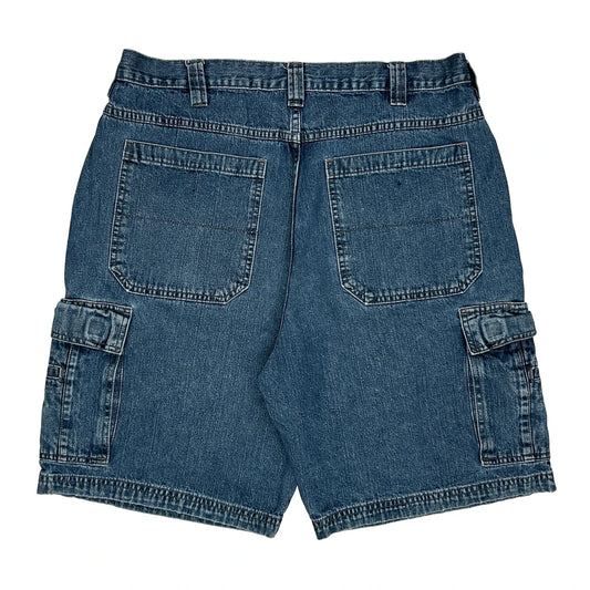 Wrangler Cargo Cargo Shorts - 34W 10L Blue Denim