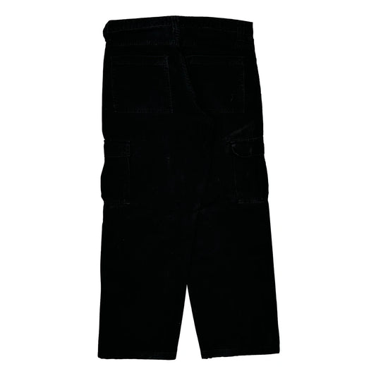 Wrangler Cargo Trousers - 34W 29L Black Cotton