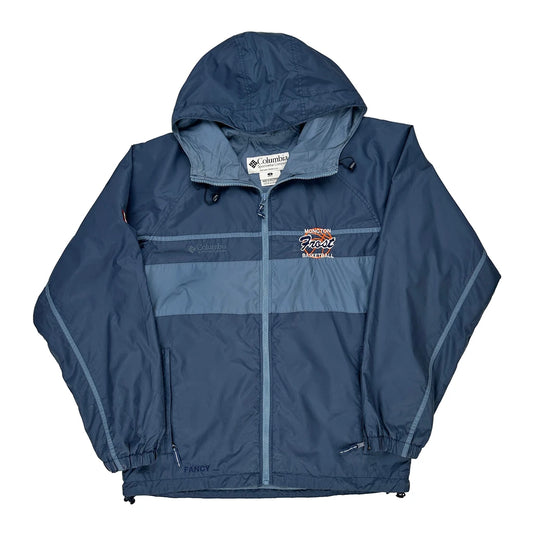 Moncton Frost Basketball Columbia Graphic Jacket - Small Blue Nylon