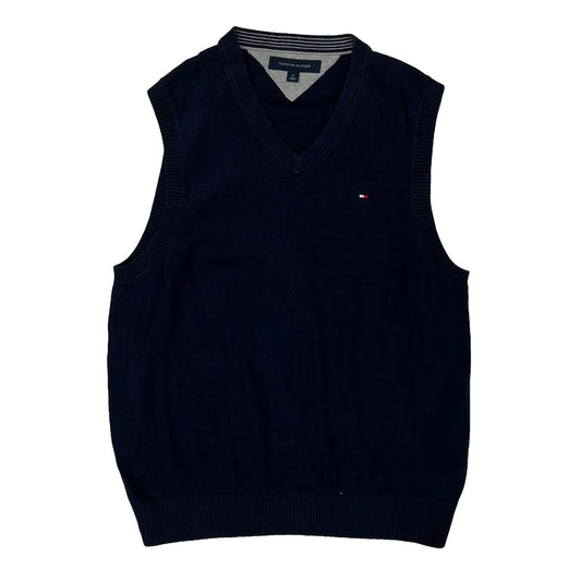 Tommy Hilfiger Sweater Vest - Medium Navy Cotton