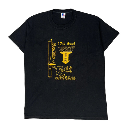 17Th Annual Jazzfest Russell Athletic Single Stitch T-Shirt - Large Black Cotton Blend