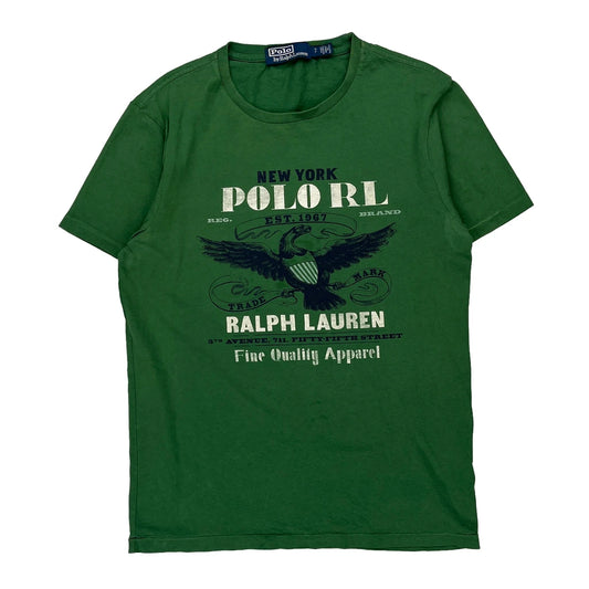 Polo By Ralph Lauren Graphic T-Shirt - Small Green Cotton