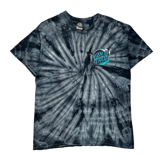 Santa Cruz Tie-Dye T-Shirt - Large Black Cotton