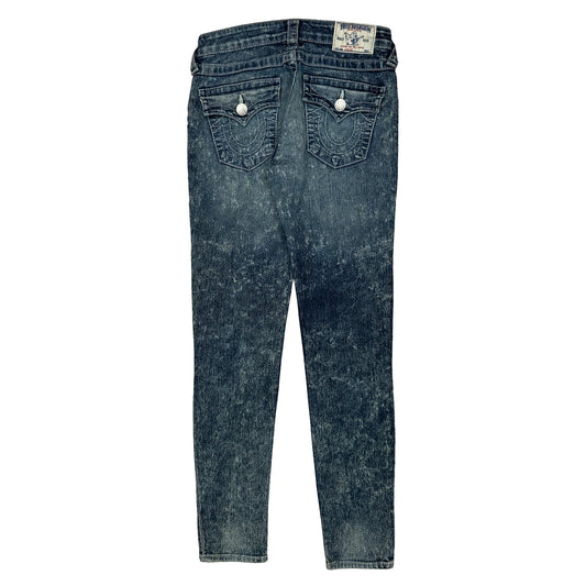 Vintage True Religion Skinny Jeans - 27W UK 6 Acid Wash Denim
