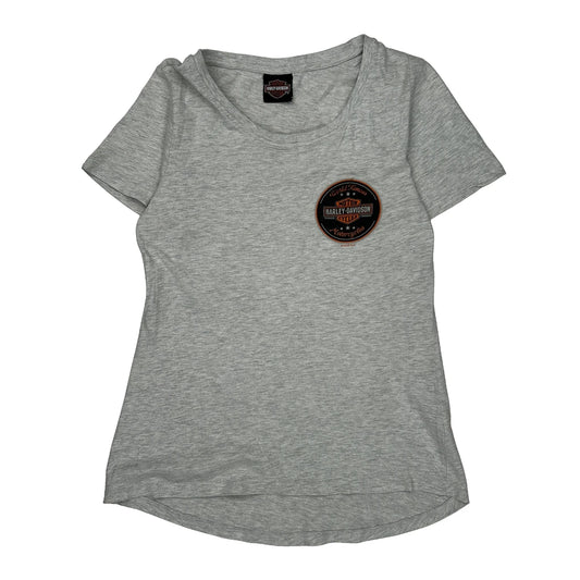 Vintage Sandy'S Harley-Davidson Harley Davidson Graphic T-Shirt - Small Grey Cotton