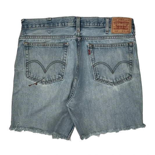 Levis Slim Fit Denim Shorts - 36W 9L Light Wash Cotton