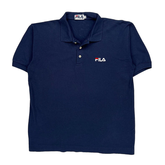 Vintage Fila Polo Shirt - XL Navy Cotton