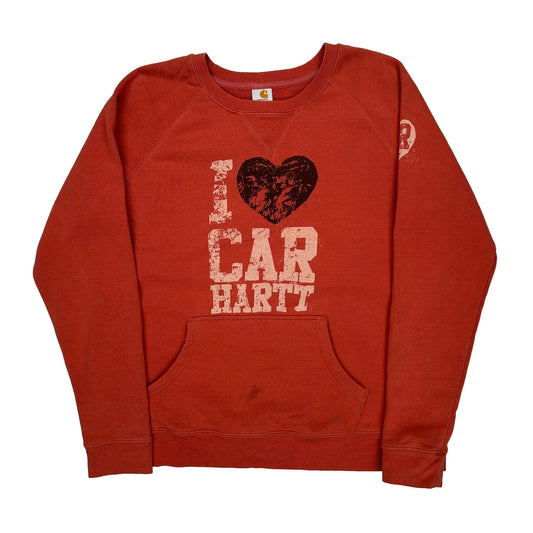 Carhartt Graphic Sweatshirt - XL Red Cotton Blend
