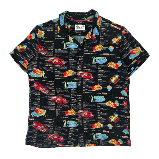 Kolby Hawaiian Shirt - Large Black Viscose