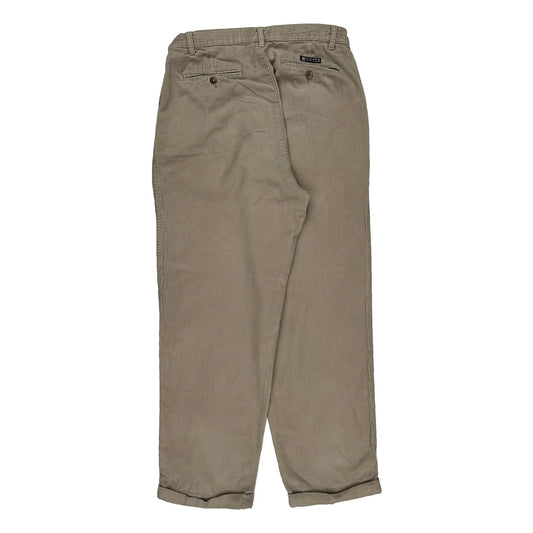 Chaps Ralph Lauren Cord Trousers - 32″ Waist Beige Cotton