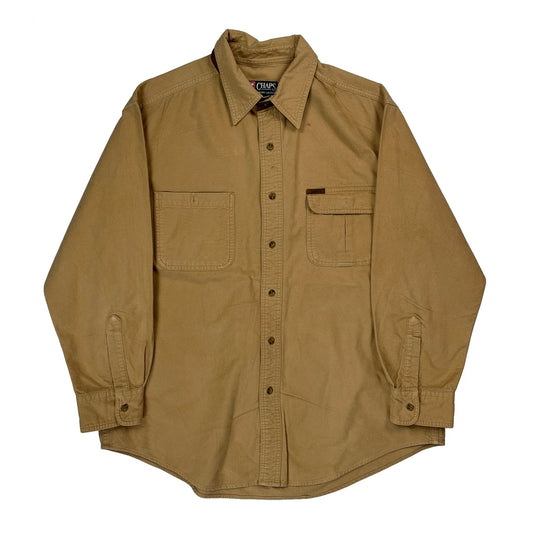 Chaps Ralph Lauren Shirt - Large Beige Cotton