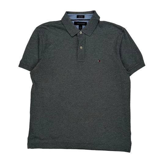 Tommy Hilfiger Polo Shirt - Medium Grey Cotton