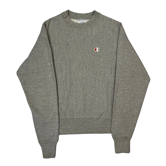 Reverse Weave Champion Hoodie - XS Grey Cotton Blend