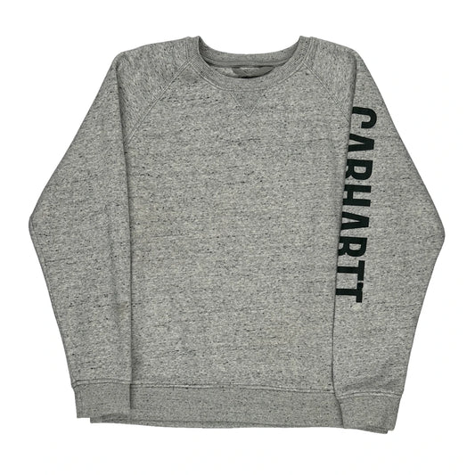 Carhartt Sweatshirt - Large Grey Cotton Blend