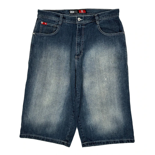 Southpole Denim Shorts - 36″ Waist Acid Wash Denim