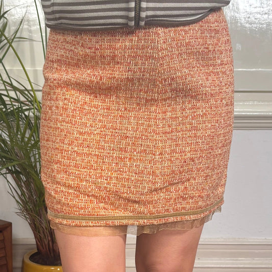 Vintage orange Celyn B Mini Skirt - womens 29" waist