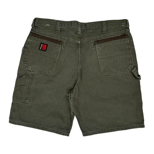 Wrangler Carpenter Shorts - 36W 10L Green Cotton