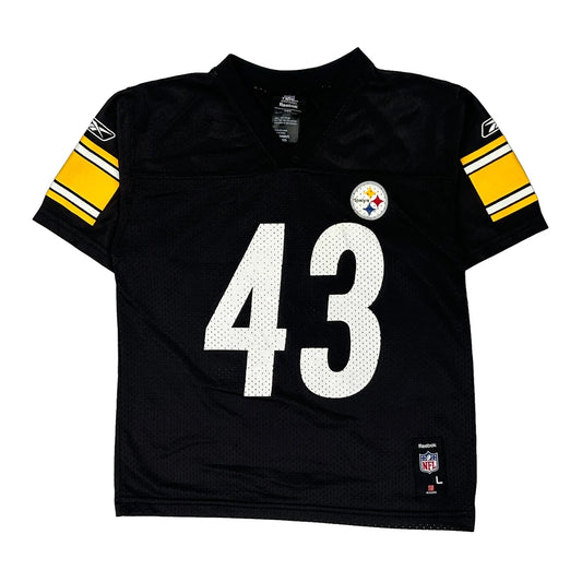 Age 7 Pittsburgh Steelers Reebok Football Jersey - Large Black Nylon