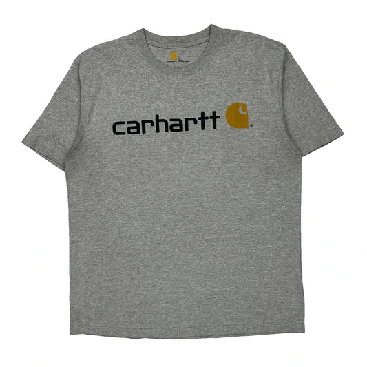 Carhartt T-Shirt - Large Grey Cotton