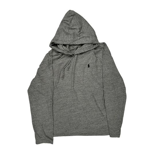 Polo By Ralph Lauren Hoodie - XL Grey Cotton Blend