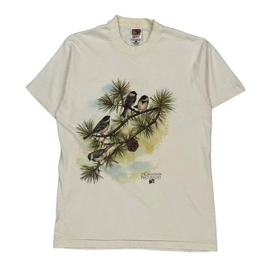 Fruit Of The Loom Graphic T-Shirt - Medium Cream Cotton