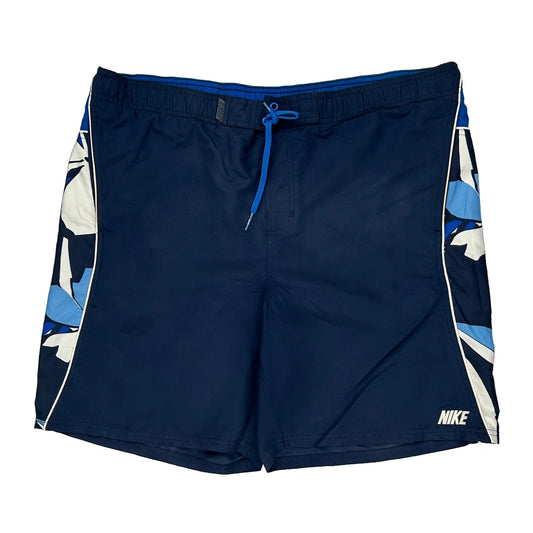 Nike Swim Shorts - Large Blue Polyester