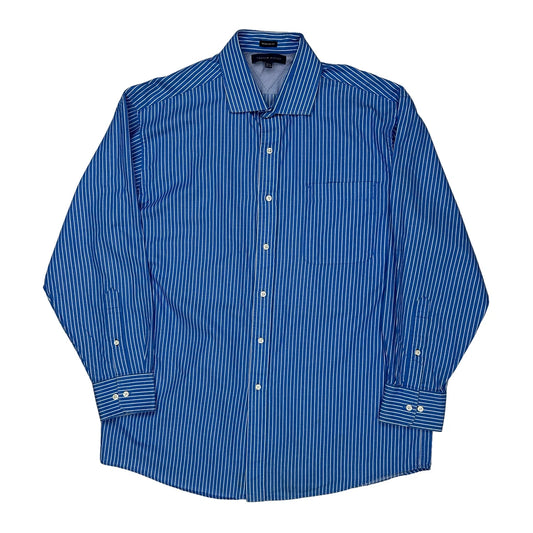 Tommy Hilfiger Striped Shirt - Large Blue Cotton