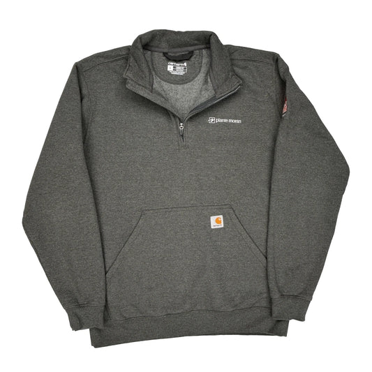 Fortune 100 Best Companies To Work For Carhartt 1/4 Zip - Large Grey Cotton Blend